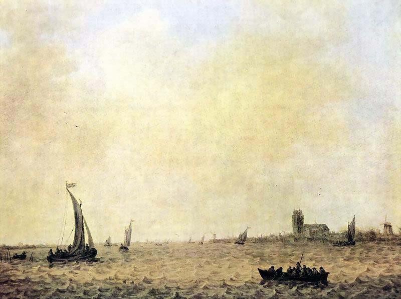 Jan van Goyen View of Dordrecht from the Oude Maas oil painting picture